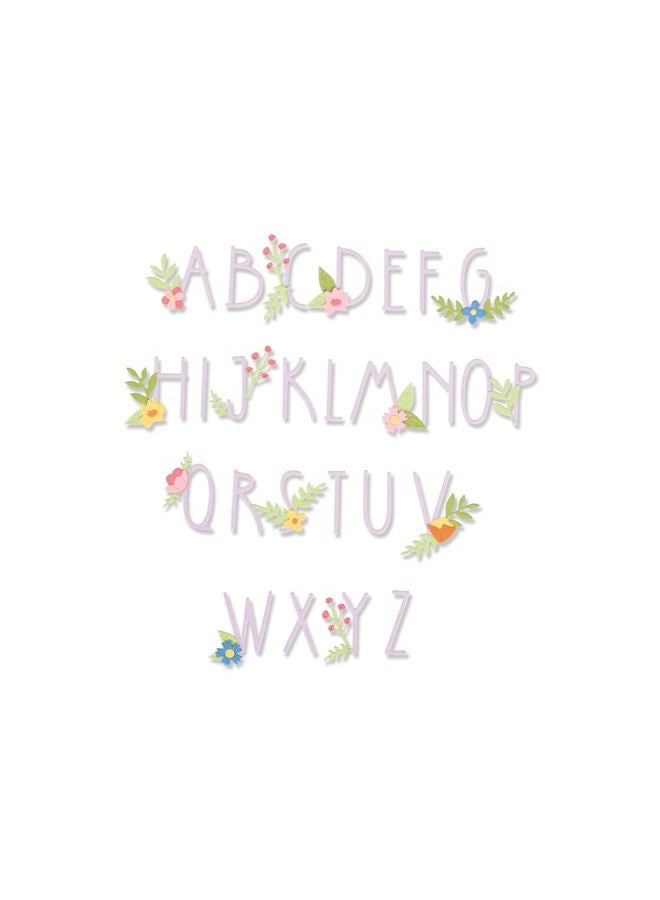 Sizzix Thinlits Die Set 66PK Floral Alphabet by Alexis Trimble | Chapter 2 2023 - Image 2