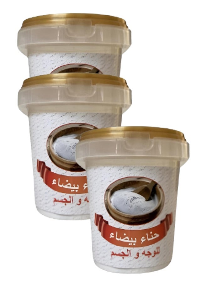 3 قطع حناء بيضاء للوجه والجسم 100 جرام - Image 1