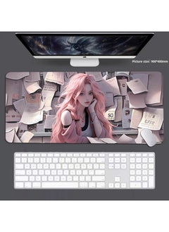 Game Mouse Pad Oversized Jinke Heroes League LOL Animation Creative Keyboard Pad Thickened Dirty-Resistant Table Mat-Color:300*800*2mm-Pattern:Style 6