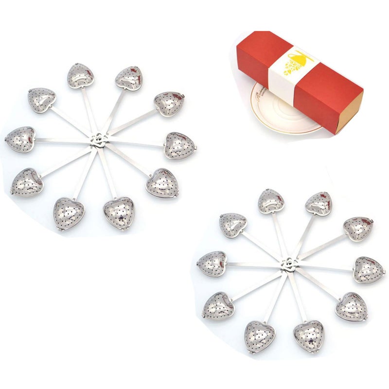 HSKOTEA 20PCS Tea Infuser, Tea Strainer with Handle, Premium Tea Infusers for Loose Tea, Tea Steeper for Tea Flavoring Herbal Spices Seasonings - Image 1