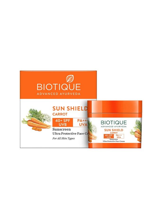 Biotique كريم واقي من الشمس صن شيلد جزر 40+ SPF UVB واقي فائق الحماية للوجه 50 جرام (عبوة من 2) - Image 1
