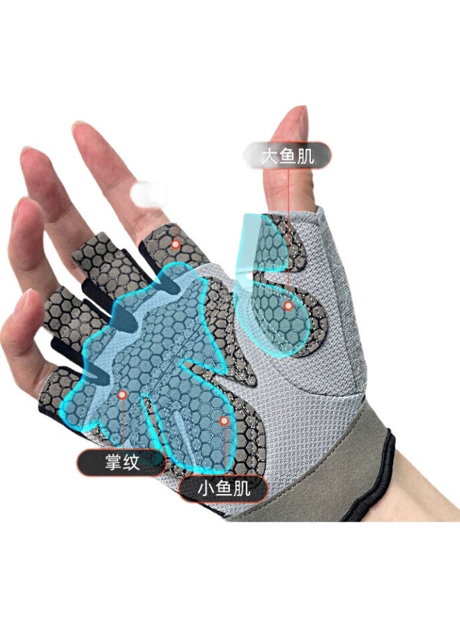 XTEP Fitness Gloves For Men, Sports Pull-Up Bar Anti-Slip Cycling Mountain Climbing Half Finger Dumbbell Callus Protection Xl - Image 2
