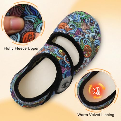 Scurtain Fuzzy Women's Bedroom Slippers - Soft, Plush, Warm, Non-Slip, Washable, Slide Slippers with Hard Bottom - Image 3