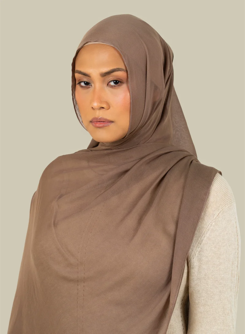 silqrose Coffee Cotton Modal Hijab