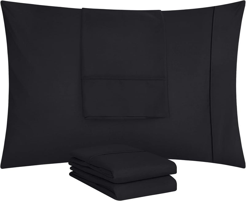 Utopia Bedding Queen Pillowcases - 12 Pack - Bulk Pillowcase Set - Envelope Closure - Soft Brushed Microfiber Fabric - Shrinkage and Fade Resistant Pillow Covers 20 x 30 Inches (Queen, Black) - Image 5