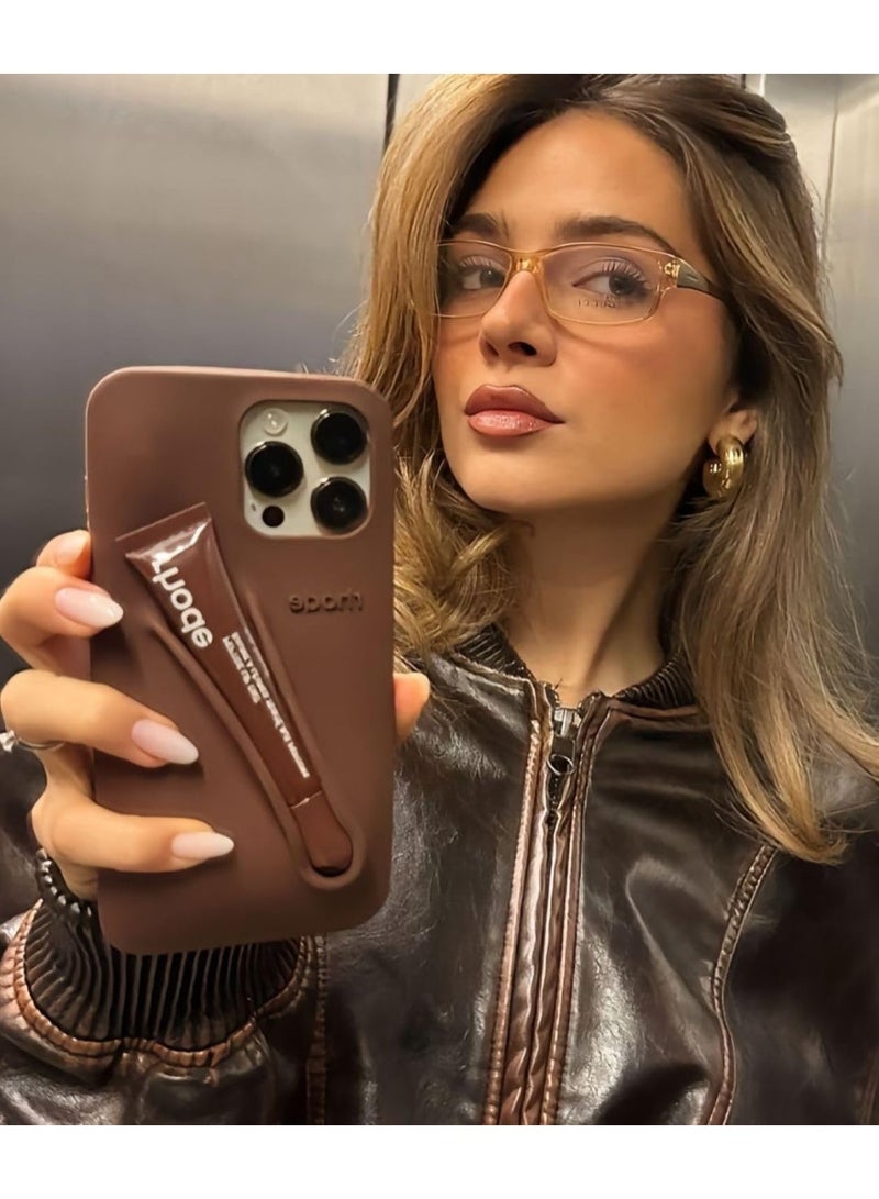 رود جراب هاتف Rhode Iphone 16 Pro Max مع حامل مرطب الشفاه في العبوة الأصلية جراب هاتف متعدد الوظائف مع حقيبة سفر أنيقة من السيليكون - Image 4