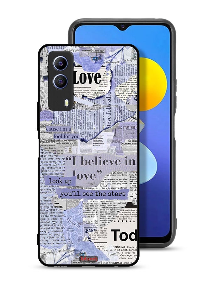 Tolwak Vivo T1x Protective Case Cover Newspaper Pieces - Image 1