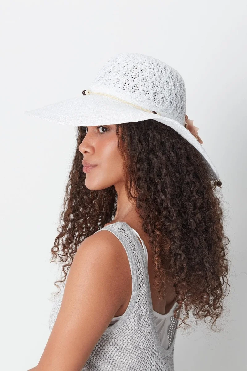 C&city Mercerized Beach Hat T24740-07 White