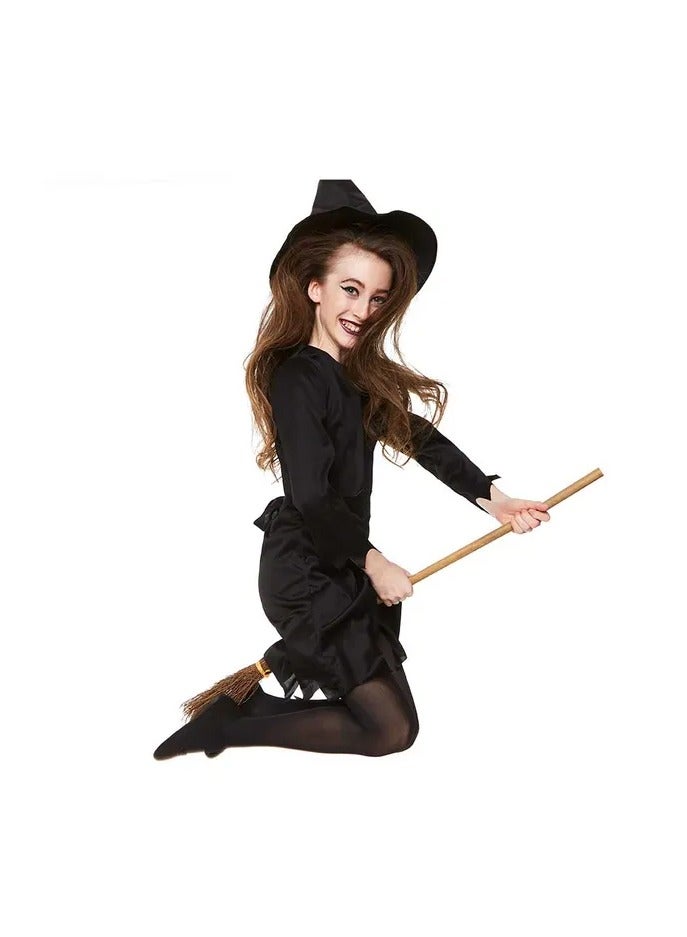MAD TOYS Witch Sorceress Kids  Costume Dress With Hat-84569-S-3-4Y-Black - Image 3