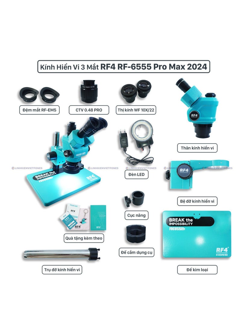 RELIFE RF4 RF-6555 Pro Max 2024 Trinocular Microscope 