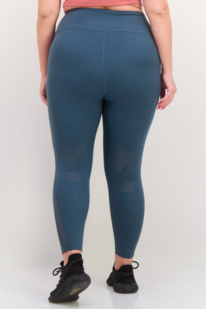 Adidas Women Plus Size Training 7/8 Leggings, Sage Blue - Image 3