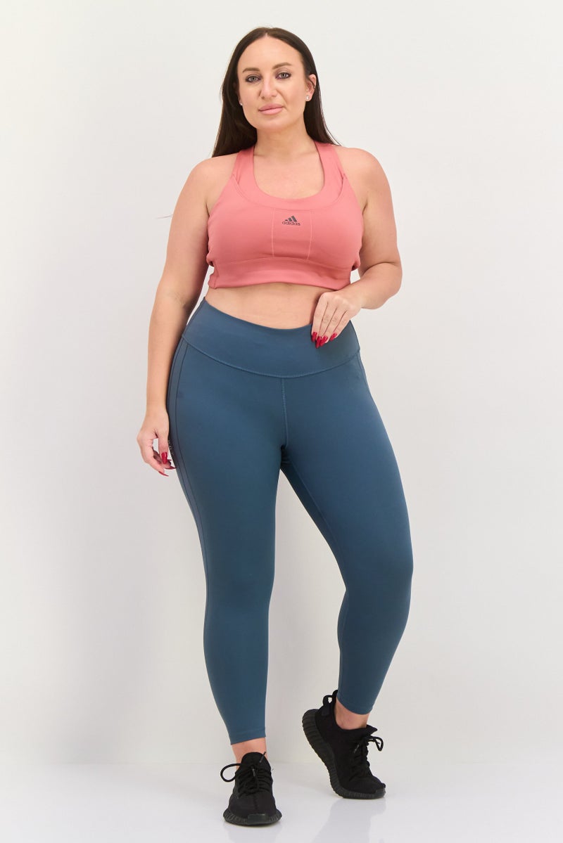Adidas Women Plus Size Training 7/8 Leggings, Sage Blue - Image 2