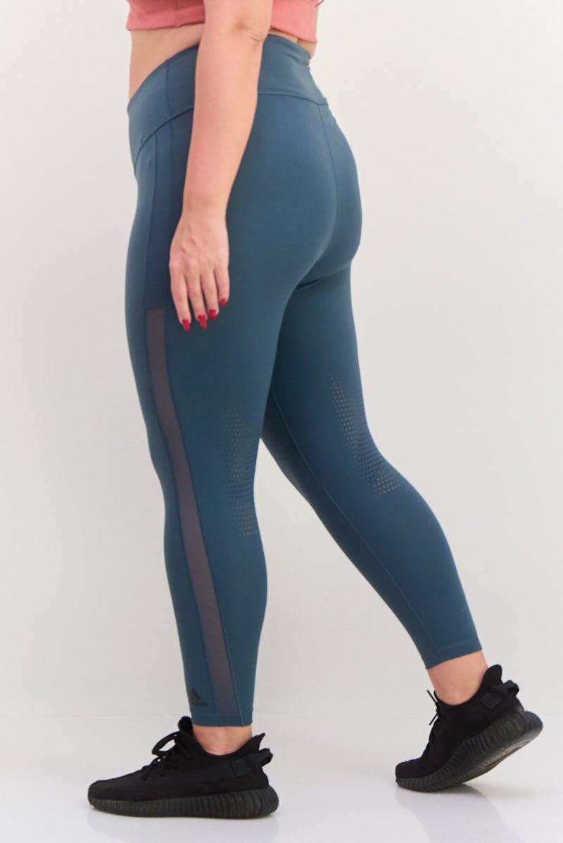 Adidas Women Plus Size Training 7/8 Leggings, Sage Blue - Image 4