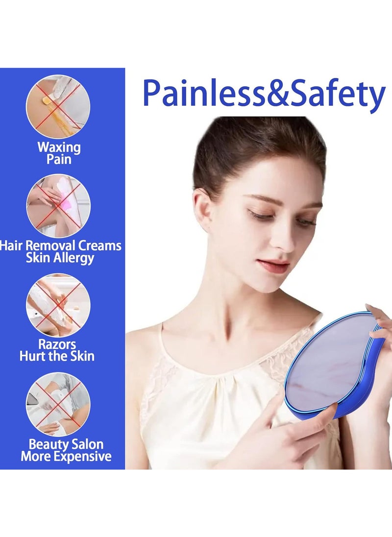 The Original Hair & Dead Skin Remover - Reusable and washable, gives you ultimate smoothness without water or shaving! "blue"