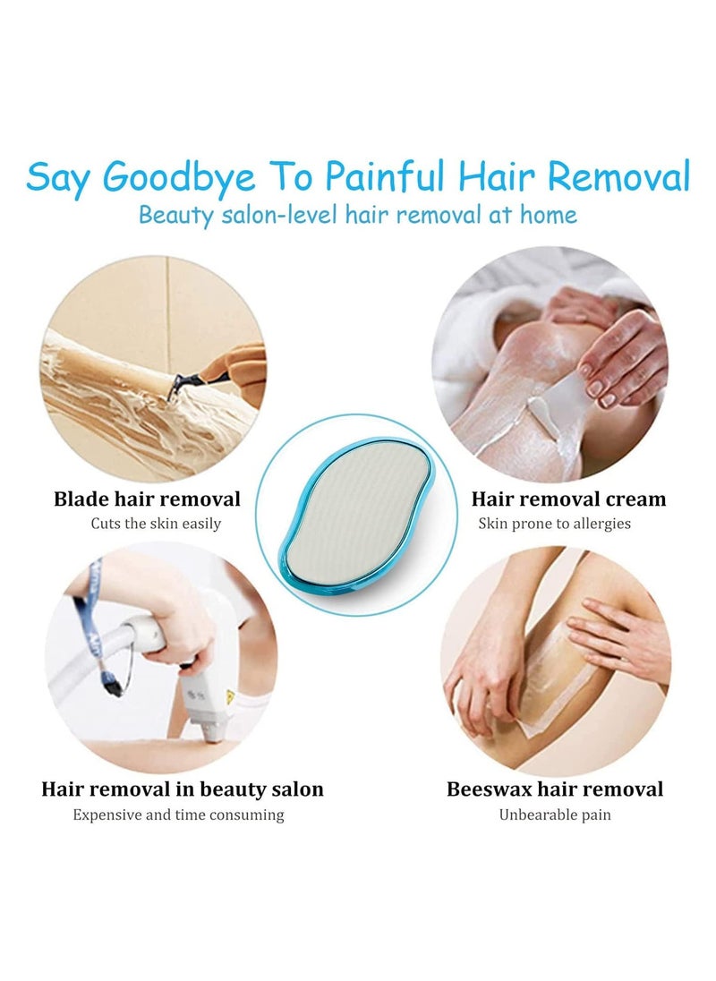 The Original Hair & Dead Skin Remover - Reusable and washable, gives you ultimate smoothness without water or shaving! "blue"