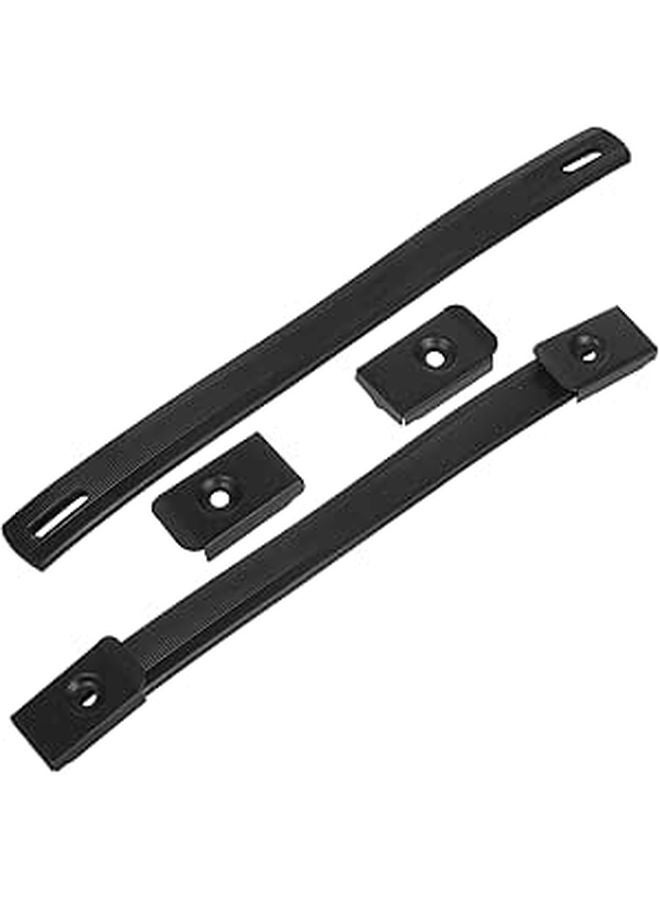 2PCS Replacement Luggage Strap Handle With Iron Buckle Black - Image 1