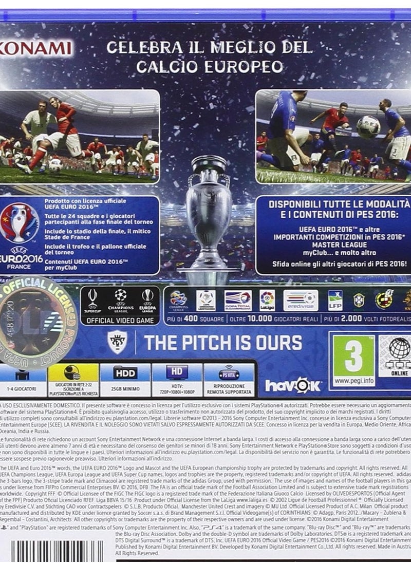 PlayStation - PES 2016 - UEFA EURO (PS4) - Image 1