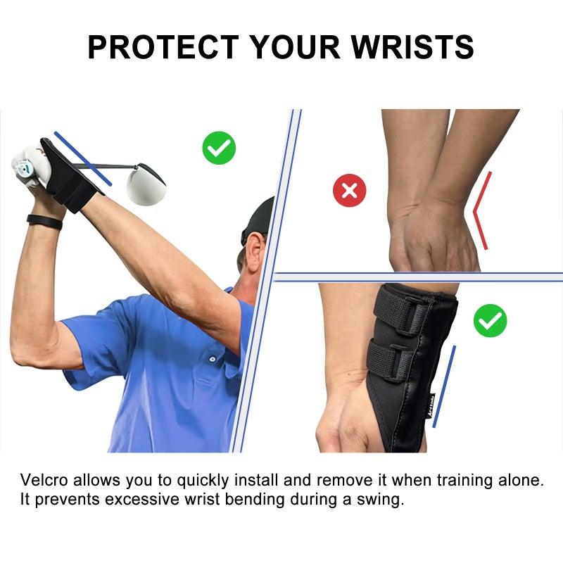 Arttodo Golf Training Kit with Arm Band & Wrist Strap, Golf Swing Training Aid to Correct Wrist Angle and Develop Muscle Memory for Beginner Golfers - Image 3