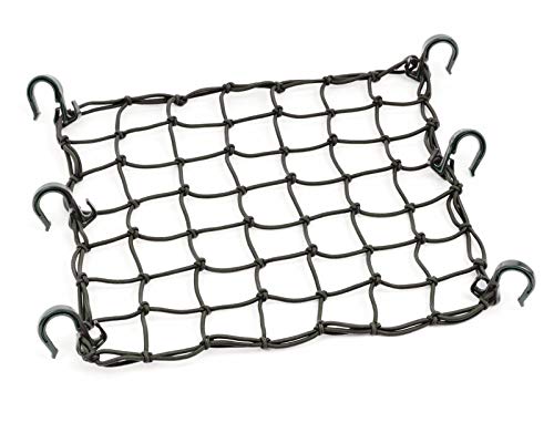 Powertye 50152 Black 15inX15in Cargo Net Featuring 6 Adjustable Hooks & Tight 2inx2in Mesh - Image 1