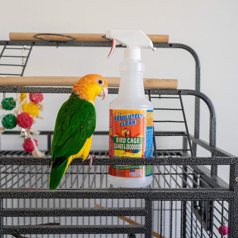 Absolutely Clean Amazing Bird Cage Cleaner and Deodorizer - Just Spray/Wipe - Safely & Easily Removes Bird Messes Quickly and Easily - Made in The US - Fragrance Free (32oz Pack of 1) - Image 3