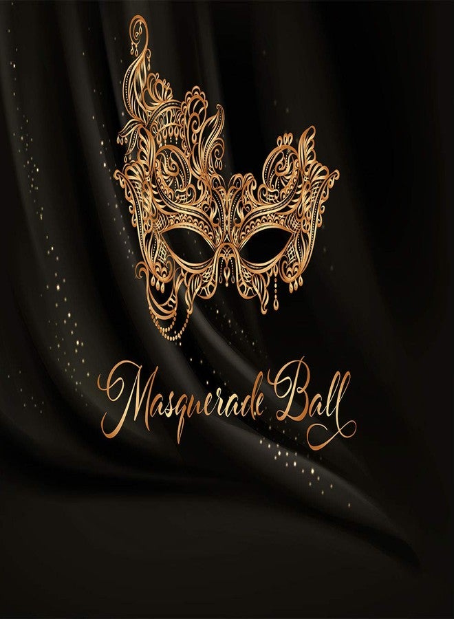SSCSTS Golden Mask Backdrop 9x6ft Shining Retro Golden Mask Masquerade Ball Black Photography Background Mardi Gras Masquerade Carnival Party Banner LYST1097 - Image 4