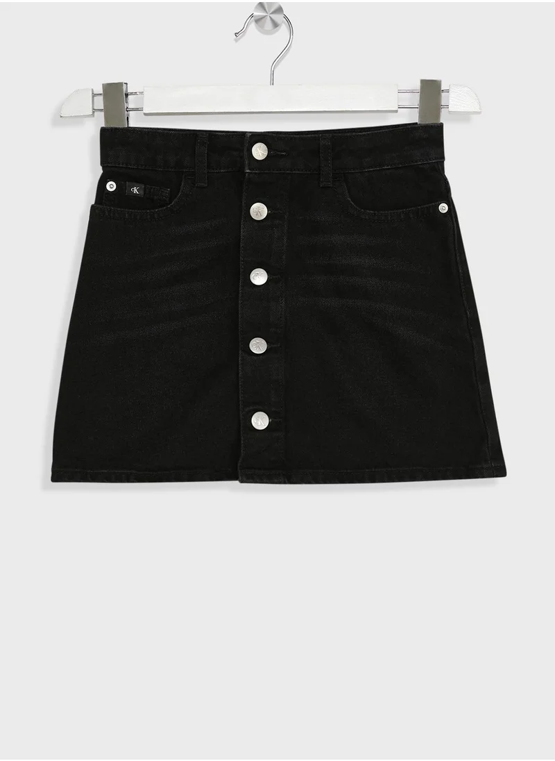 Calvin Klein Jeans Kids Button Midi Skirts