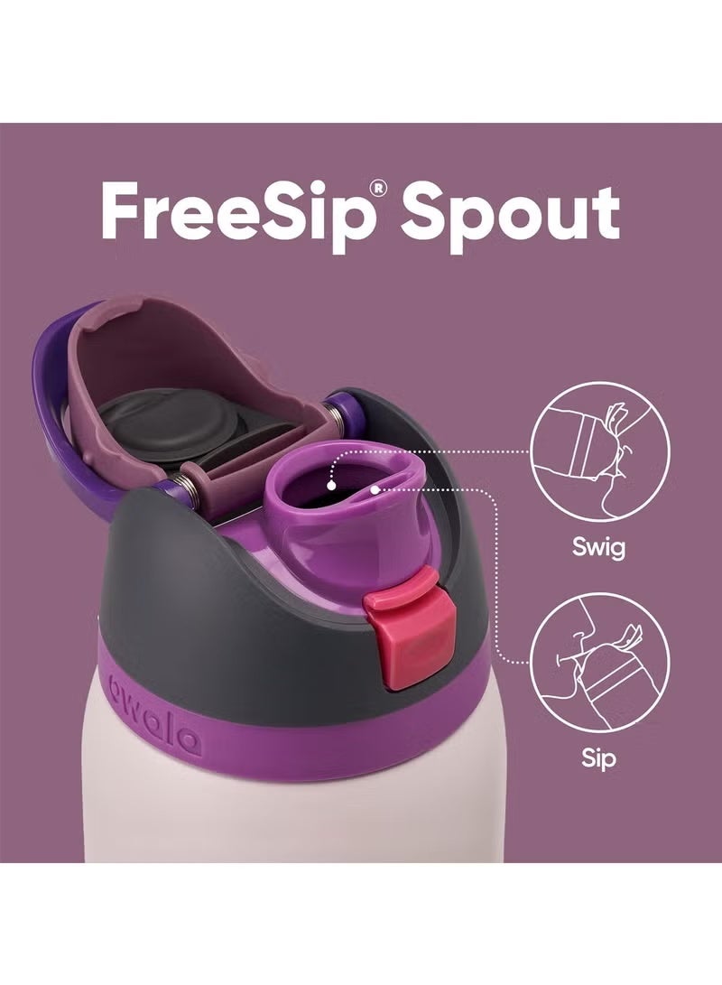 زجاجة مياه أوالا فري سيب المعزولة المصنوعة من الفولاذ المقاوم للصدأ مع شفاطة للرياضة والسفر والمدرسة، خالية من مادة BPA (وردي فاتح، 24 أونصة) - Image 2