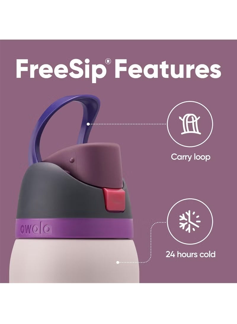 زجاجة مياه أوالا فري سيب المعزولة المصنوعة من الفولاذ المقاوم للصدأ مع شفاطة للرياضة والسفر والمدرسة، خالية من مادة BPA (وردي فاتح، 24 أونصة) - Image 4