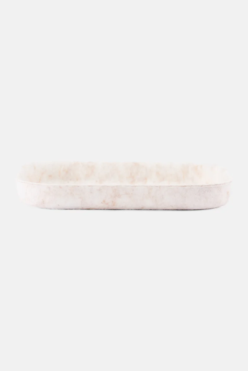 Muy Mucho Square Felt Tray Organizers, Off White