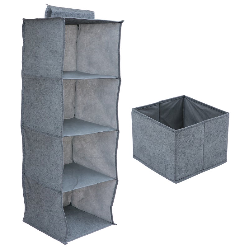 Portable Clothes Closet Wardrobe with Drawer Storage Case Hanging Closet - Image 1