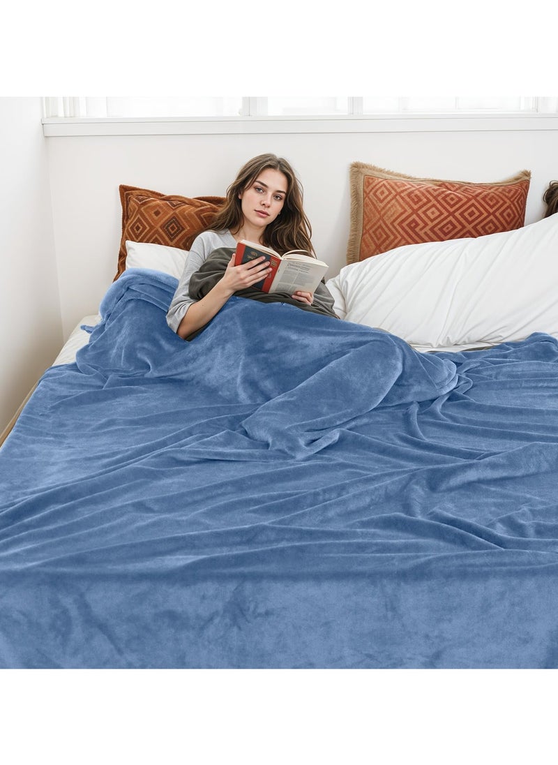 T G H Flannel Fleece Single Size 160x220cm for All Season Fluffy Blanket Warm Bed Blanket Throw for Sofa & Bed Comfortable and Soft Blanket  - Image 2