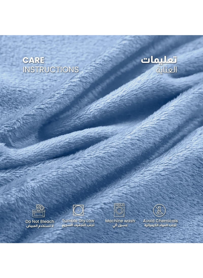 T G H Flannel Fleece Single Size 160x220cm for All Season Fluffy Blanket Warm Bed Blanket Throw for Sofa & Bed Comfortable and Soft Blanket  - Image 3