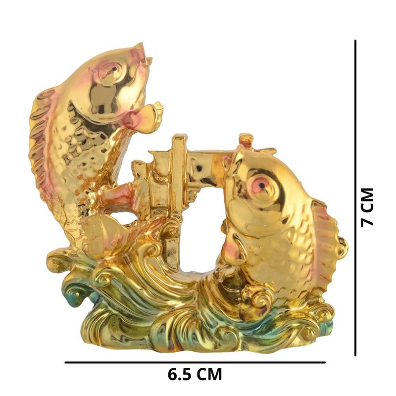 GJ GJ Resin Vastu Feng Shui Fish Standard Gold 10 cm - Image 4