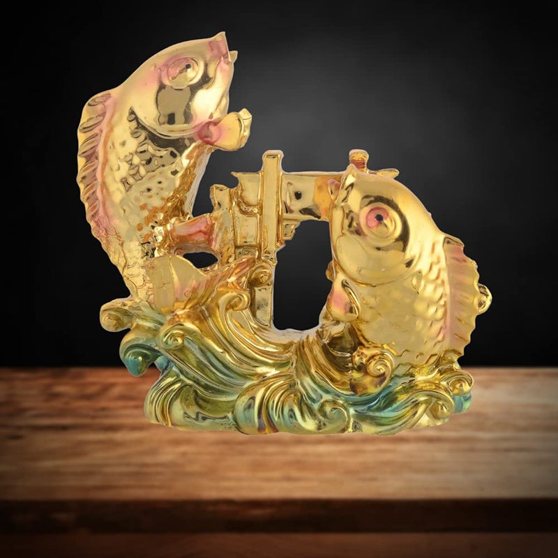 GJ GJ Resin Vastu Feng Shui Fish Standard Gold 10 cm - Image 3