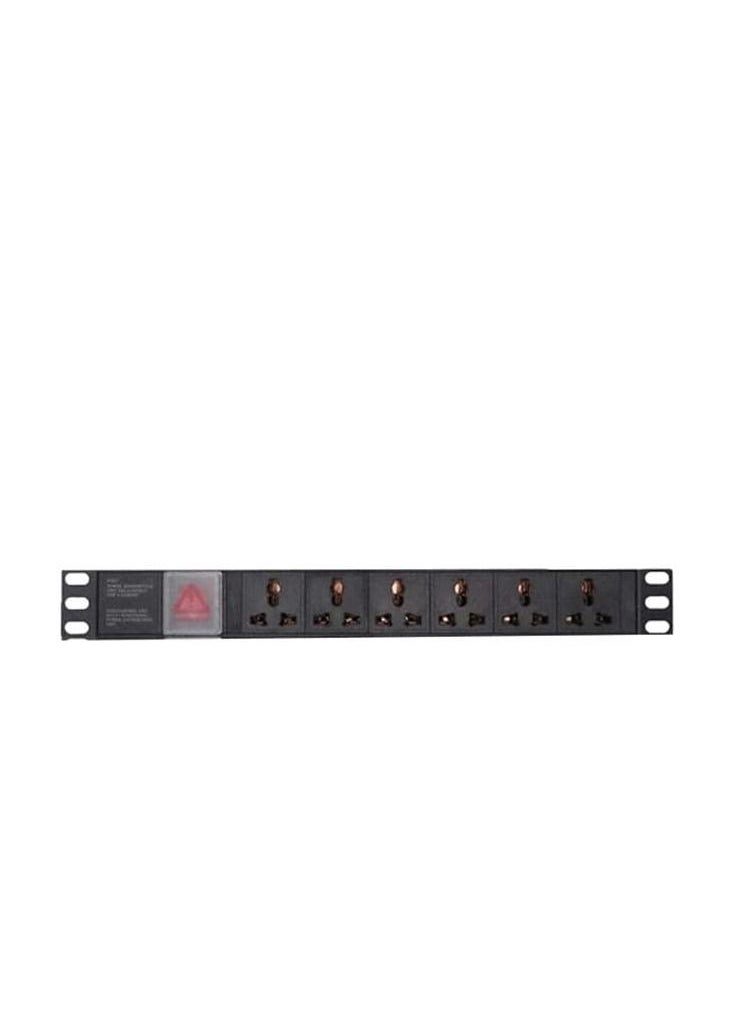 6 Way Horizontal 13a Distribution Unit PDU Power Strip Electric Charging Station. Heavy Duty MULTI PLUG with switch 