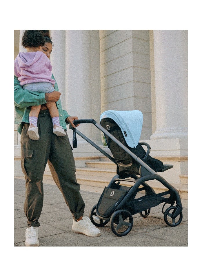 Bugaboo - Dragonfly Stroller - Midnight Black/Skyline Blue - Image 1