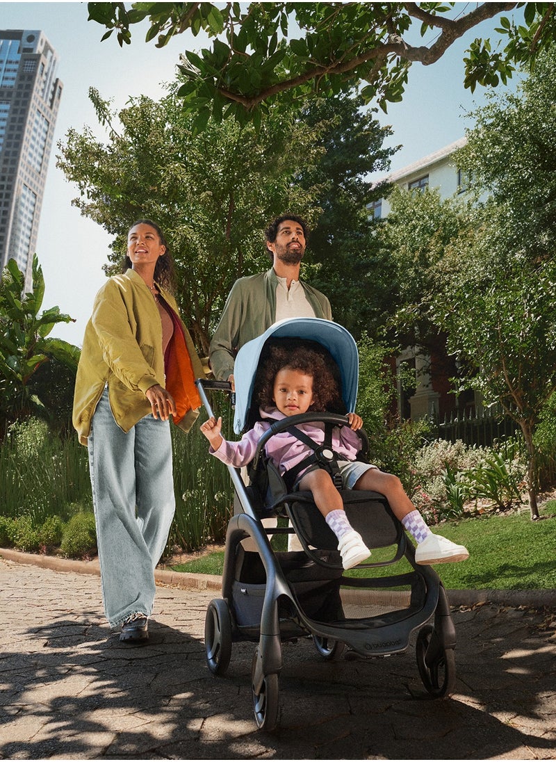 Bugaboo - Dragonfly Stroller - Midnight Black/Skyline Blue - Image 1