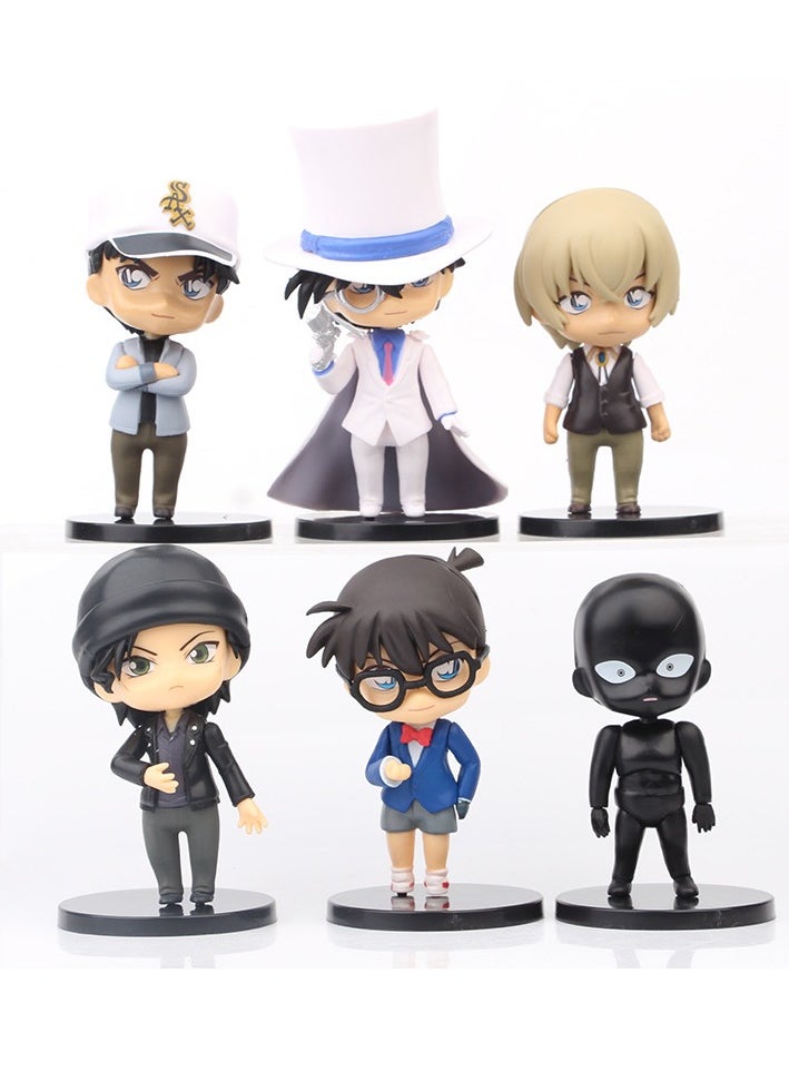 General - Animation character Akai Xiuyi figure, Edogawa Conan figure, Monster Thief Kidd figure set 6 (9-12cm) - Image 1