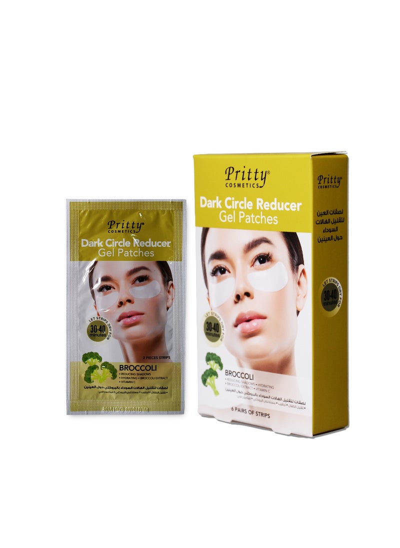 Pritty - Dark Circle Gel Patches, Reduce Dark Circles, Shadows & Uneven Skin Tones, Hydrates Skin, With Broccoli Extracts and Vitamin C, 6 Pairs - Image 1