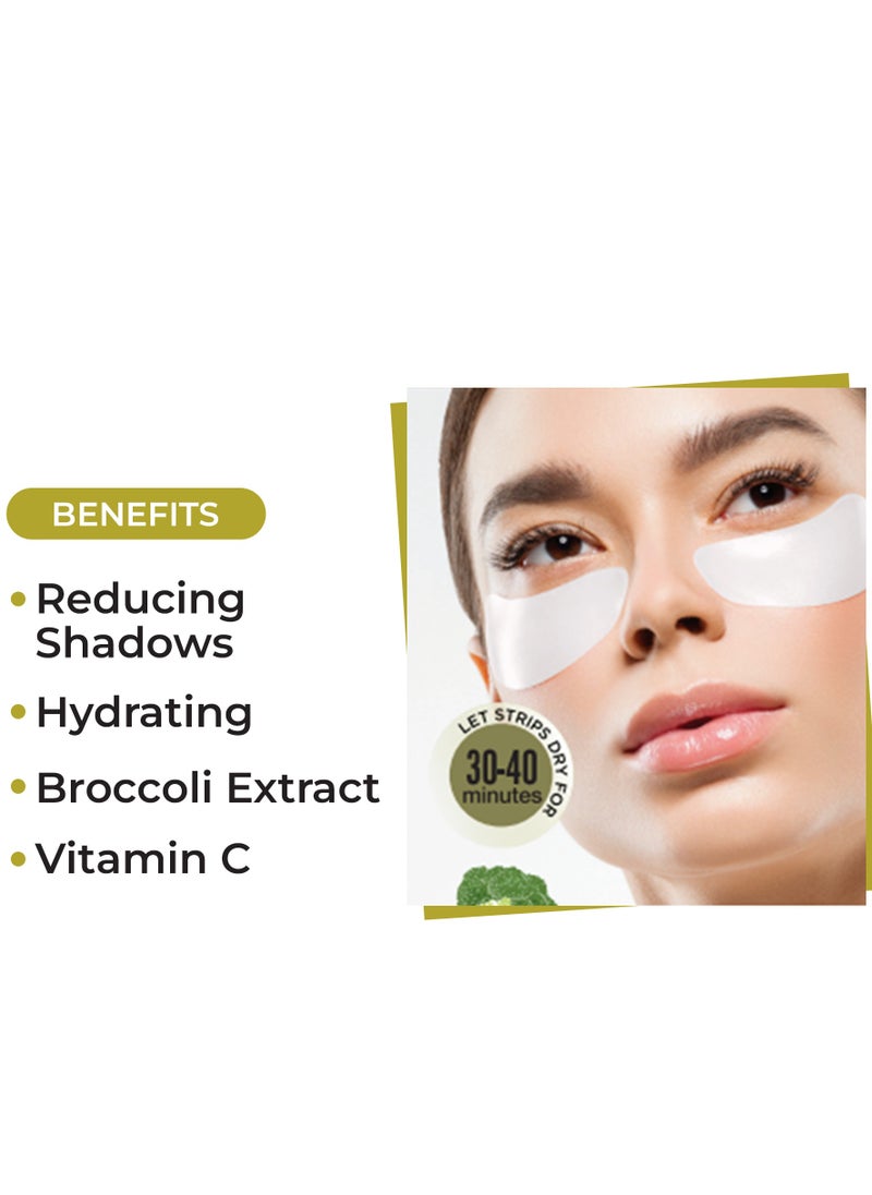 Pritty - Dark Circle Gel Patches, Reduce Dark Circles, Shadows & Uneven Skin Tones, Hydrates Skin, With Broccoli Extracts and Vitamin C, 6 Pairs - Image 1