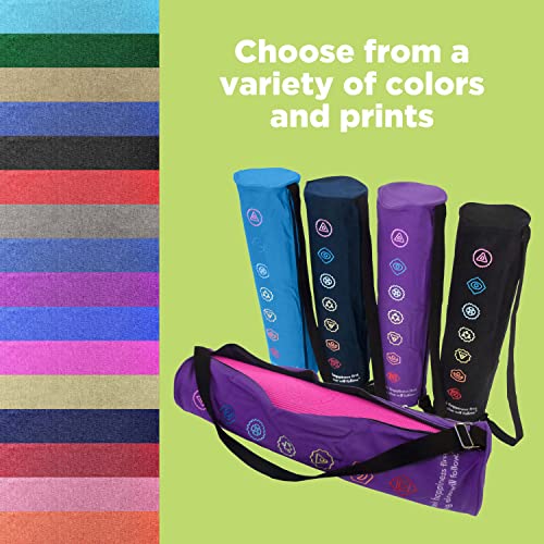 Bean Products Premium Cotton Yoga Mat Bag with Shoulder Strap - Durable, Breathable and Lightweight Gym Bag to Carry the Extra Large Mat Size - Ideal for Yoga, Pilates & Fitness Equipment - 8" X 32", Black - Image 4