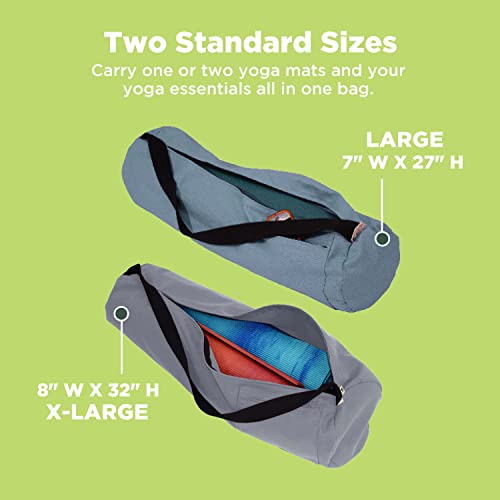 Bean Products Premium Cotton Yoga Mat Bag with Shoulder Strap - Durable, Breathable and Lightweight Gym Bag to Carry the Extra Large Mat Size - Ideal for Yoga, Pilates & Fitness Equipment - 8" X 32", Black - Image 5