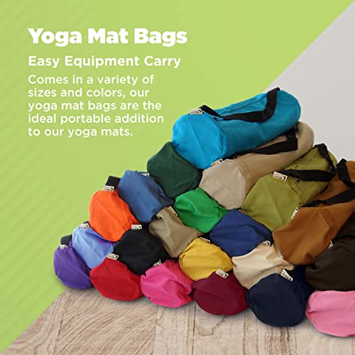 Bean Products Premium Cotton Yoga Mat Bag with Shoulder Strap - Durable, Breathable and Lightweight Gym Bag to Carry the Extra Large Mat Size - Ideal for Yoga, Pilates & Fitness Equipment - 8" X 32", Black - Image 2