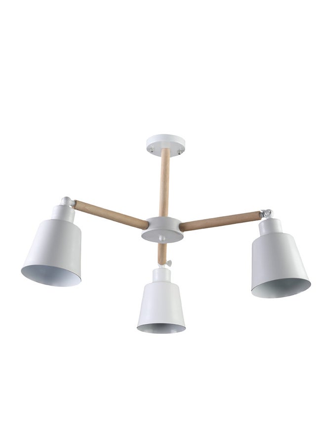 الروضة للإضاءة نجفة ميارا 3 لمبة | حديث ديكور LED E27 معلقة مصباح سقف اضاءة داخلية مصباح معلق دلاية سقف مودرن نجفة | مناسبة لأي غرفة | | اللون: أبيض | المقاس: 40x60 سم