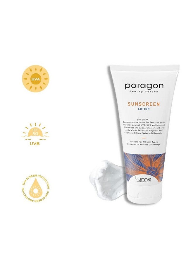 Lume By Paragon Beauty Garden Sunscreen Lotion Spf 50 & Pa++ | Protected From Uva Uvb Rays | Water Resistant | All Skin Types For Women And Men (120 Gm) - Image 3