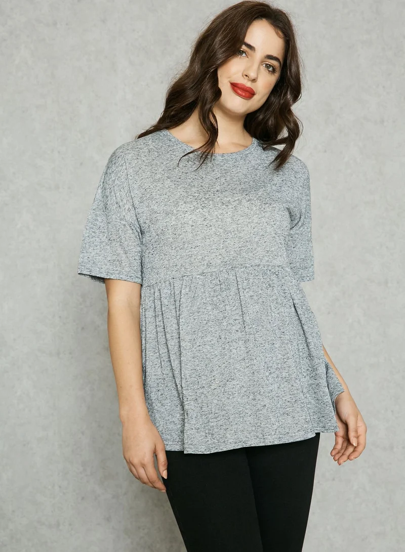 New Look Maternity Marl Peplum Top