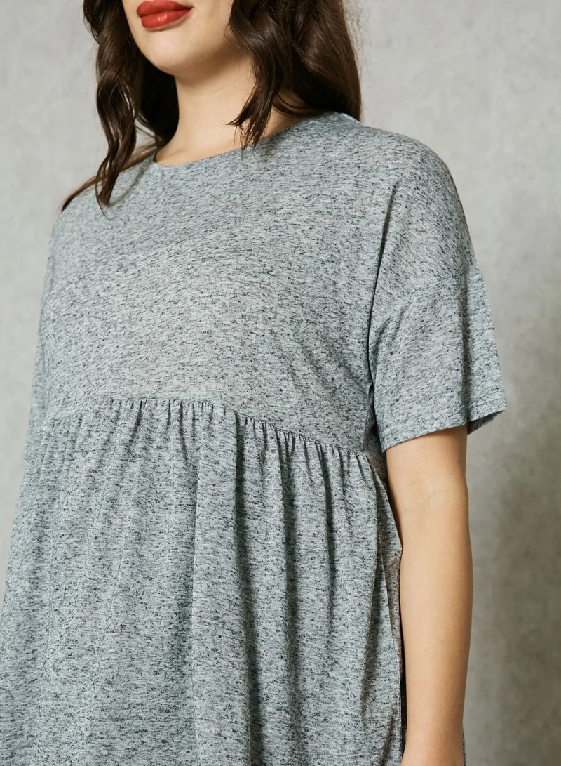 New Look Maternity Marl Peplum Top