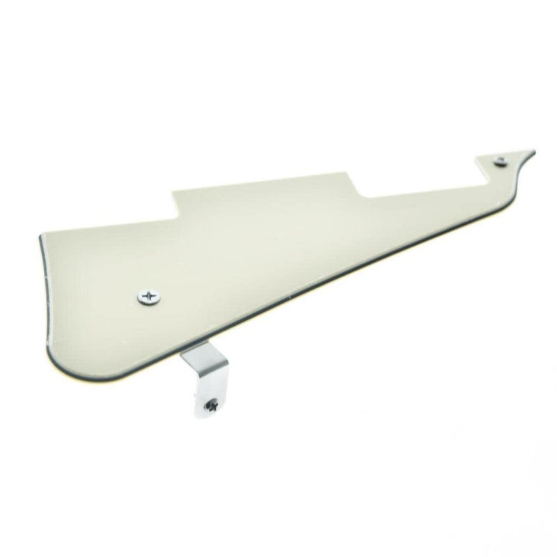 KAISH Aged White 3 Ply LP Guitar Pickguard with Chrome Stainless Steel Bracket and Steel Mounting Screws for USA Les Paul - Image 2