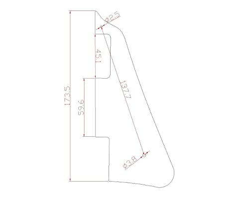 KAISH Aged White 3 Ply LP Guitar Pickguard with Chrome Stainless Steel Bracket and Steel Mounting Screws for USA Les Paul - Image 3