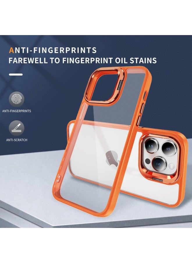 iPhone 14 Pro  Clear Case with Kickstand, Built-in Camera Ring Stand, with Lens Protector Cover, Shockproof Hard PC Back Soft TPU Frame Slim Case - Image 5